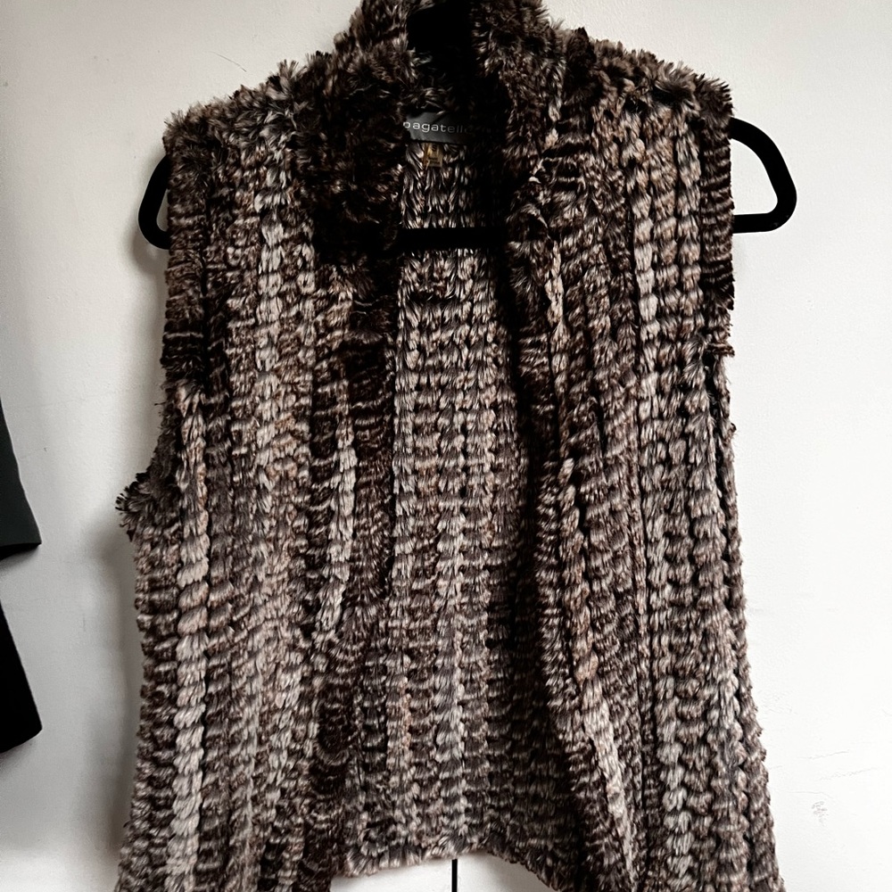 Bagatelle faux fur vest sz s